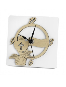 Orologio con calice in legno